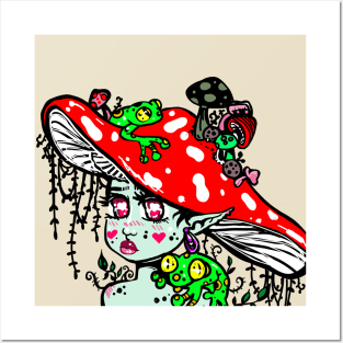 Little Mushroom Lady Posters and Art